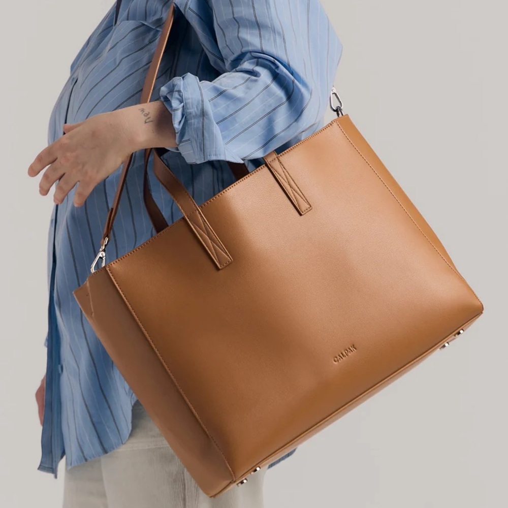 Calpak Haven 16" Laptop Tote Bag in Toffee - Picture 2 of 9